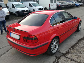 Autóüveg fóliázás BMW E46: B oszloptól hátra, hő és belátás elleni autóüveg fóliázás 07